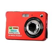 Angle View: Digital Camera Mini Pocket Camera 18MP 2.7 Inch LCD Screen 8x Zoom Smile Capture -Shake with Battery