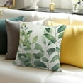 thumbnail image 3 of Throw Pillow Covers Decorative Green Leaf Watercolor Eucalyptus Branches Hand Floral with Plant Objects White Natural Greenery Twig Cushion Pillowcase, 3 of 5