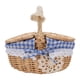 thumbnail image 5 of Gran 15.4 Canasta De Picnic De Picnic De Mimbre Cestas De Picnic Vacías Con Tapa, Cesta De Picnic Con Manijas Plegables Para Picnic, Cuerpo A Cuadros, Cuerpo Tejido Resistente, 5 of 7