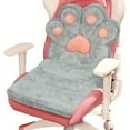 thumbnail image 4 of [Kawaii Cat Paw Cushion] Soft & Kawaii L-Shape Cat Paw Cushion | Faux Rabbit Fur Gaming Chair Pillow, Comfy Plush Floor Seat For Room Decor, Office Chair Cushion - Cute Gamer Girl Gifts, 4 of 11