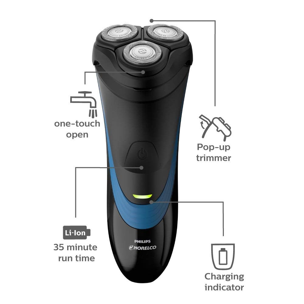 Norelco Phillips S1560S81 2100 Dry Cordless Electric Shaver Walmart