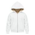 thumbnail image 7 of CPNG Boys Girls Sherpa Lined Zip Up Hoodie Kids Fleece Jacket Thick Coat with Hood and Front Pockets Casual Hooded Sweatshirt Trendy Clothing Fall Winter Warm Outerwear, 7 of 7
