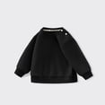 thumbnail image 1 of Chandail à Col Rond pour Enfants, Haut Décontracté à Manches Longues pour Garçons et Filles, Chandail Confortable en Mélange de Coton Doux pour la Saison Automne Hiver, Tenue d'École et de Terrain de Jeu Noir, 1 of 3
