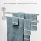 thumbnail image 3 of Toallero de pared para baño con estante giratorio abatible para colgar toallas (2 brazos), 3 of 11