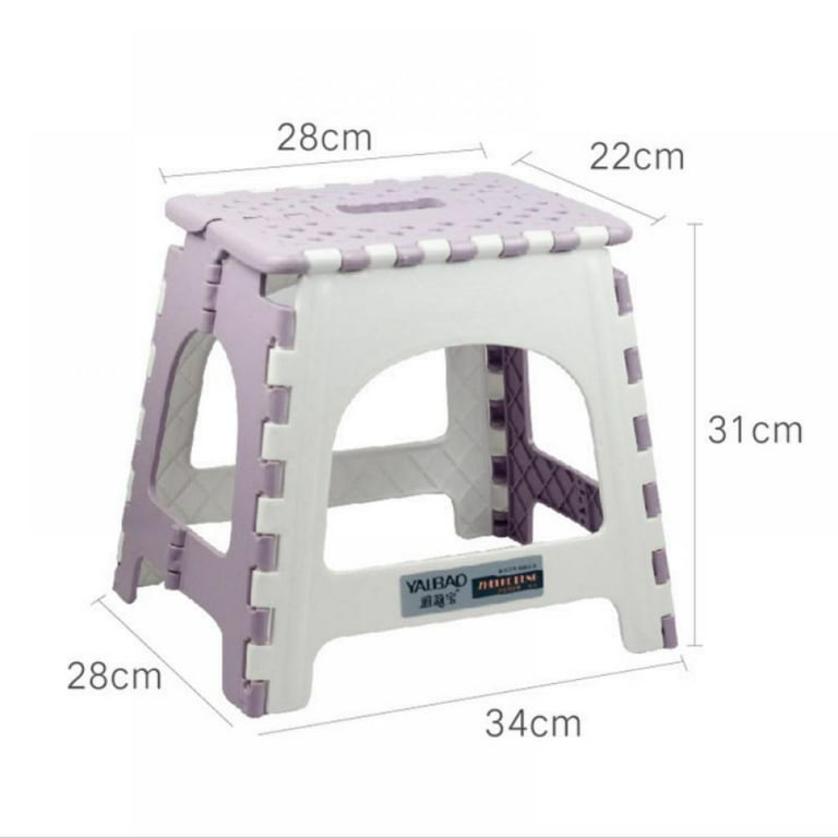 12.2x11.8x8.7Inch Folding Step Stool in Purple Foldable Foot Stool