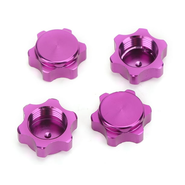 M Buder 4 Piezas de Tuercas de Cubo de Rueda de Aleación de Aluminio de 17mm con Cubierta Antipolvo para Coche RC 1/8 Modelo HSP94762 y 94886 Alta Resistencia (Morado) 1.7 cm / 0.67 inches