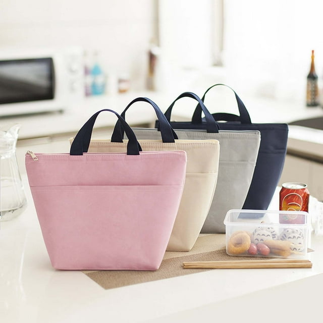 Xihbxyly Bolsa Térmica para Almuerzo, Elegante Diseño de Rayas, Forro de Aluminio Sin Bpa, Hielera Compacta, Cierre de Cremallera Resistente, Ideal para Oficina, Picnic, Viajes, para Mujer, 22,86 X 1