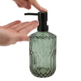 thumbnail image 3 of Unique Bargains 1 Pc Classic Cylindrical Soap Pump Dispenser for Bathroom 450ml Green Black, 3 of 6
