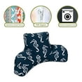 thumbnail image 2 of Navy Sea Horse Reading Pillow, 2 of 5