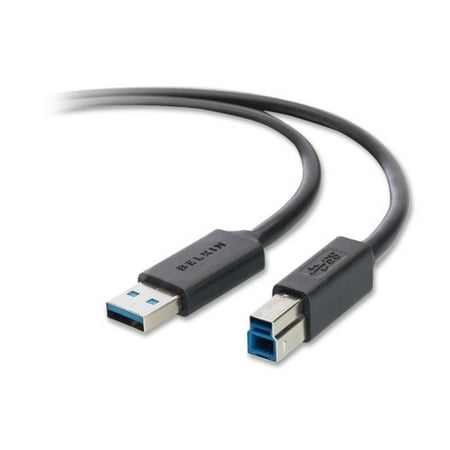 Belkin USB 3.0 Printer Cable, 3', Black