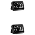 thumbnail image 4 of Wosthever Despertador de luz con radio - Materiales Volumen ajustable LED Pantalla grande Pantalla de aplicación amplia Despertador digital alarma negraFY502 2Conjunto, 4 of 6