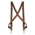 thumbnail image 3 of Men Women Adjustable Suspenders with Swivel Hooks Shaped Side Suspenders , Brown, 3 of 9