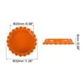 thumbnail image 2 of Uxcell 100 PCS Bottle Caps for Crafts, 1 Inch Double Sided Printing Metal Bottle Caps Bulk Flattened Charm for DIY Craft, Orange, 2 of 6