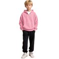 thumbnail image 3 of OGLCCG Hoodies for Boys Size 4-5,Boys Waffle Pullover Hoodie Kids Long Sleeve Half Zip Hooded Sweatshirts with Pocket,Pink, 3 of 5