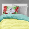 thumbnail image 2 of Carolines Treasures CK1299PILLOWCASE Maltese Poinsettas Fabric Standard Pillowcase, 2 of 2