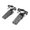 black, variant on 2 Pieces Motorcycle Foot Pegs Rear Seat Pedal Folding Metal Design for Most Motorcycles Passengers