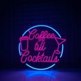 thumbnail image 3 of Glowneon Coffee Till Cocktails Neon Sign Wall Decor 20" x 19" For Bar Club Decor, 3 of 4