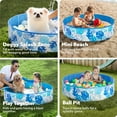 thumbnail image 3 of JOYFY 48 x 12 Inches Plastic Kiddie Pool, Pet Swimming Pool Foldable Portable for Dogs Cats and Kids Blue, 3 of 8
