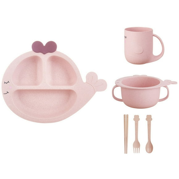 KAKOWELY 1 Set Baby Divided Plate Unbreakable Divided Feeding Bowl for Baby Toddler,11.42"X9.06"X1.18"
