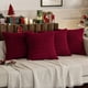 thumbnail image 3 of Funda de almohada decorativa MIULEE, 18 x 18 pulgadas, pana roja vino, 3 of 9