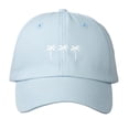 thumbnail image 2 of HuangHuanChen Unisex Baseball Hat for Women Men Daily Wear Three Coconut Trees Printed Low-Profile Washed Cotton Cap Soft Adjustable Sun Hats Baseball Caps Unisex Outdoor Sky Blue One Size, 2 of 3