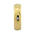 thumbnail image 3 of Gold Plated 6mm Tungsten Carbide Wedding Band Classic Half Dome Single CZ Size 11, 3 of 5