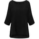 thumbnail image 3 of Pntutb - Camiseta holgada de manga 3/4 con cuello redondo liso para mujer Pntutb Pntutb-2028, 3 of 3