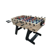 KICK Quatro 55 ″ 4-in-1 Multi Game Table (Brown) - Combo Game Table Set - Billiards، Push-Hockey، Ping pong، and Foosball for Home، Game Room، Friends and Family!