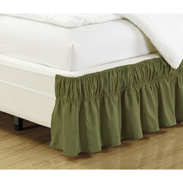 Fancy collection Wrap Around Style Easy Fit Elastic Bed Ruffles Bed