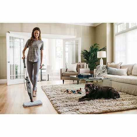 Shark S5003D Genius Corded Electric Floor Steamer Steam Cleaner Pocket Mop, Gray