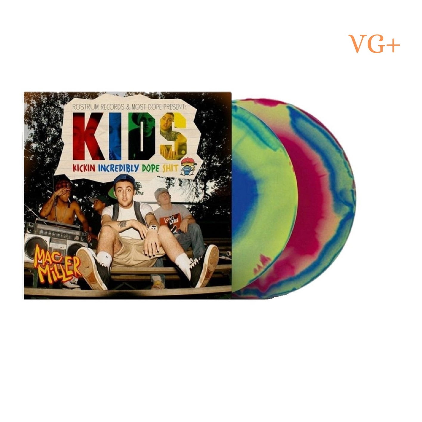 Mac Miller - K.I.D.S. Exclusive Red, Blue And green Swirled Vinyl Album 2LP  Record [ VG ] - Walmart.com
