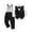 Black, variant on CARETOO Toddler Baby Boy Clothes 1-5T Formal 4Pcs Set Long Sleeves Shirt Suspender Pants Bowtie Vest