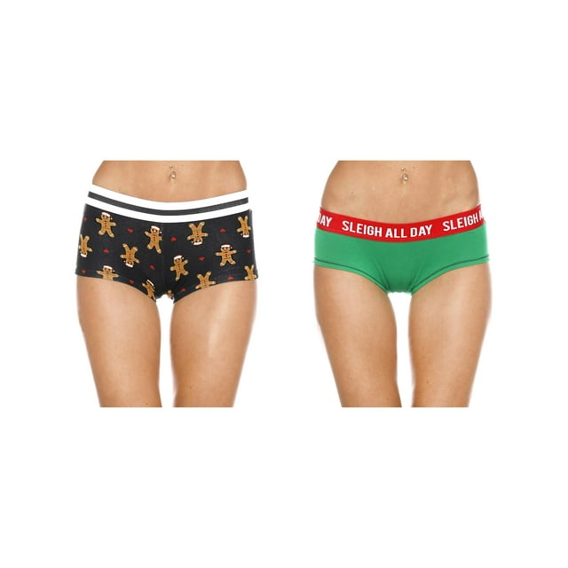 Secret Santa Culottes Hipster pour Femmes 2 Pk sous-Vêtements de Vacances