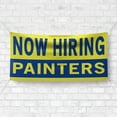 thumbnail image 4 of Now Hiring Painters 13 oz Heavy Duty Vinyl Banner Painter Jobs Available Work Help Wanted Sign for Business Advertising Indoor/Outdoor Single-Sided with Metal Grommets (2x5 ft, Ye & Bl), 4 of 6