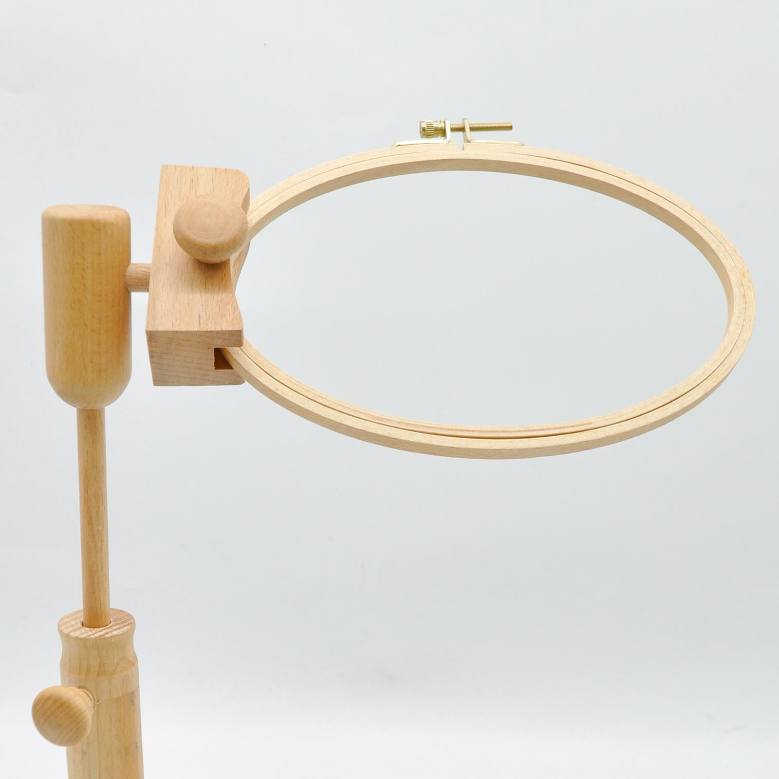 Protable Max 28m Wooden Embroidery Lap Stand Hoop Adjustable Desktop Stand Stitch Rack Frames Adjustable Sewing Needlework Tool
