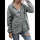 thumbnail image 3 of Impermeables para Mujer, Impermeables, Resistentes Al Viento, Ajustables, con Capucha y Bolsillos. Gris L, 3 of 9