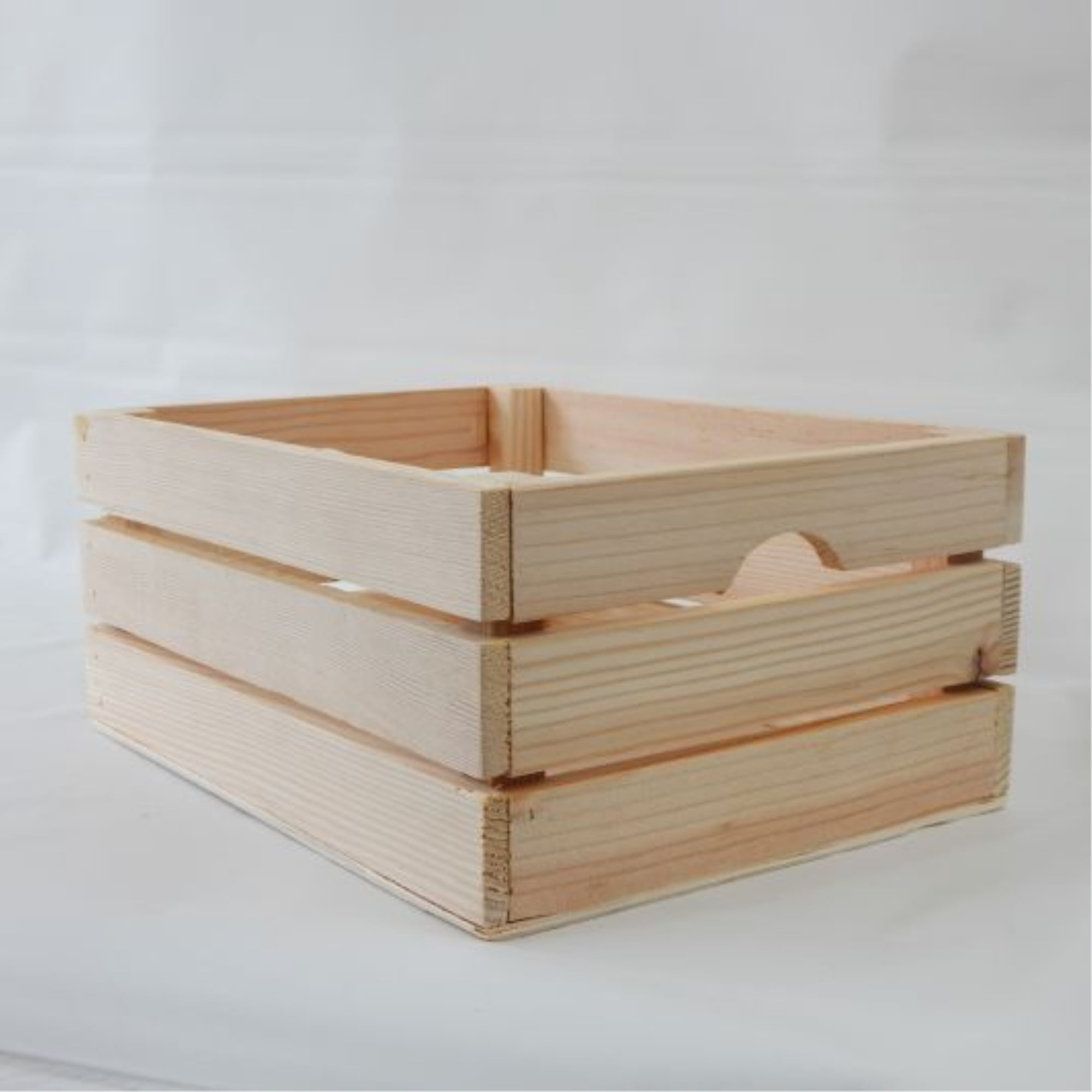 Rustic Decorative Wood Crates (Single Medium) Natural Wood