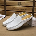 thumbnail image 6 of Spring Summer Men's Casual Hollow Loafers Slip On Leather Shoes Male Lightweight Slippers Driving Shoes Moccasins Classic Penny Loafer Flats Boat Shoes, 6 of 10