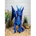 thumbnail image 6 of Ruth Thompson Fantasy Blue Check Mate Dragon With Majestic Horns Statue 9" Tall, 6 of 6