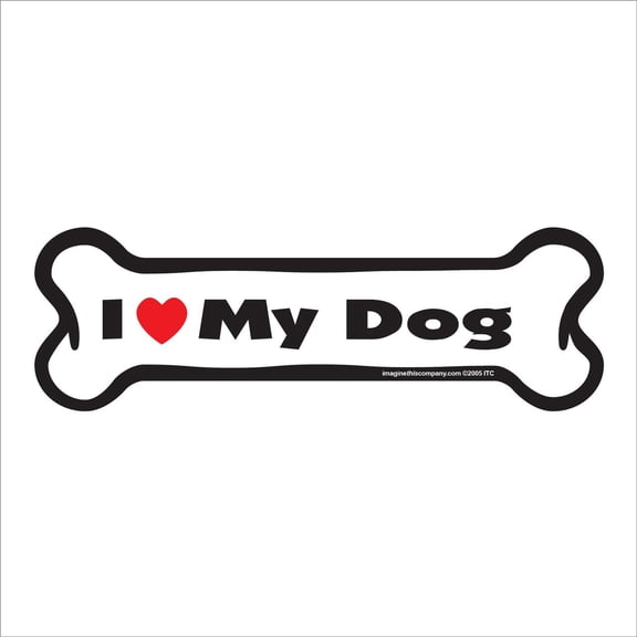 I Love My Dog Bone Magnet