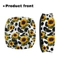 thumbnail image 2 of COEQINE Sunflower Cow Print 2 Piece Designer Fashion Accessories Universal Rollator Walker Seat and Backrest Covers Easy to Install Walker Seat Covers for Seniors, 2 of 7