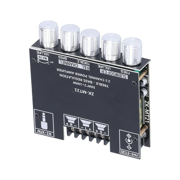 Digital Power Module, Left Right Channels High Power 2.1 Bass Audio Component Amplifiers Low Noise With Connector For Amplified Power