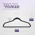 thumbnail image 2 of Beddora Black Velvet Hangers 200 pack, Non-Slip Velvet, Slim Design, 360° Rotating Hook, Durable Clothes Organizer for Adults, 2 of 7