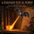 thumbnail image 4 of Dragon Bookshelf Nook Light, 3D Printed Fire-Breathing Fantasy Shelf Decor | Flying Dragon Design | Red or Blue Flame | Large & Small Options | Book Lover Gift | Halloween Shelf Display, 4 of 9