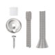thumbnail image 4 of Tope de puerta, 2 piezas ajustables de 3" a 4-11/16" - Tope de puerta de acero de resorte, con puntas de goma (plata), 4 of 7
