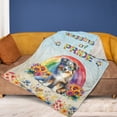 thumbnail image 4 of Wagging Tail Miniature American Shepherd Celebrates Rainbow Pride LGBT LGBTQ+ Cozy Fleece Blanket MAS Dog Lover Gifts Warm Soft Throw Blanket - 01003, 4 of 5
