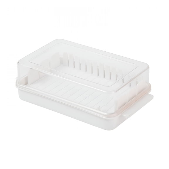 BPPEG Cream Cheese Container,Plastic Butter Dish With Lid,Cheese Container for Refrigerator,Butter Cutter And Storage Case,Plastic Dispenser Dish Divides 39 Pcs,Container Holder Tray for Refrigerator