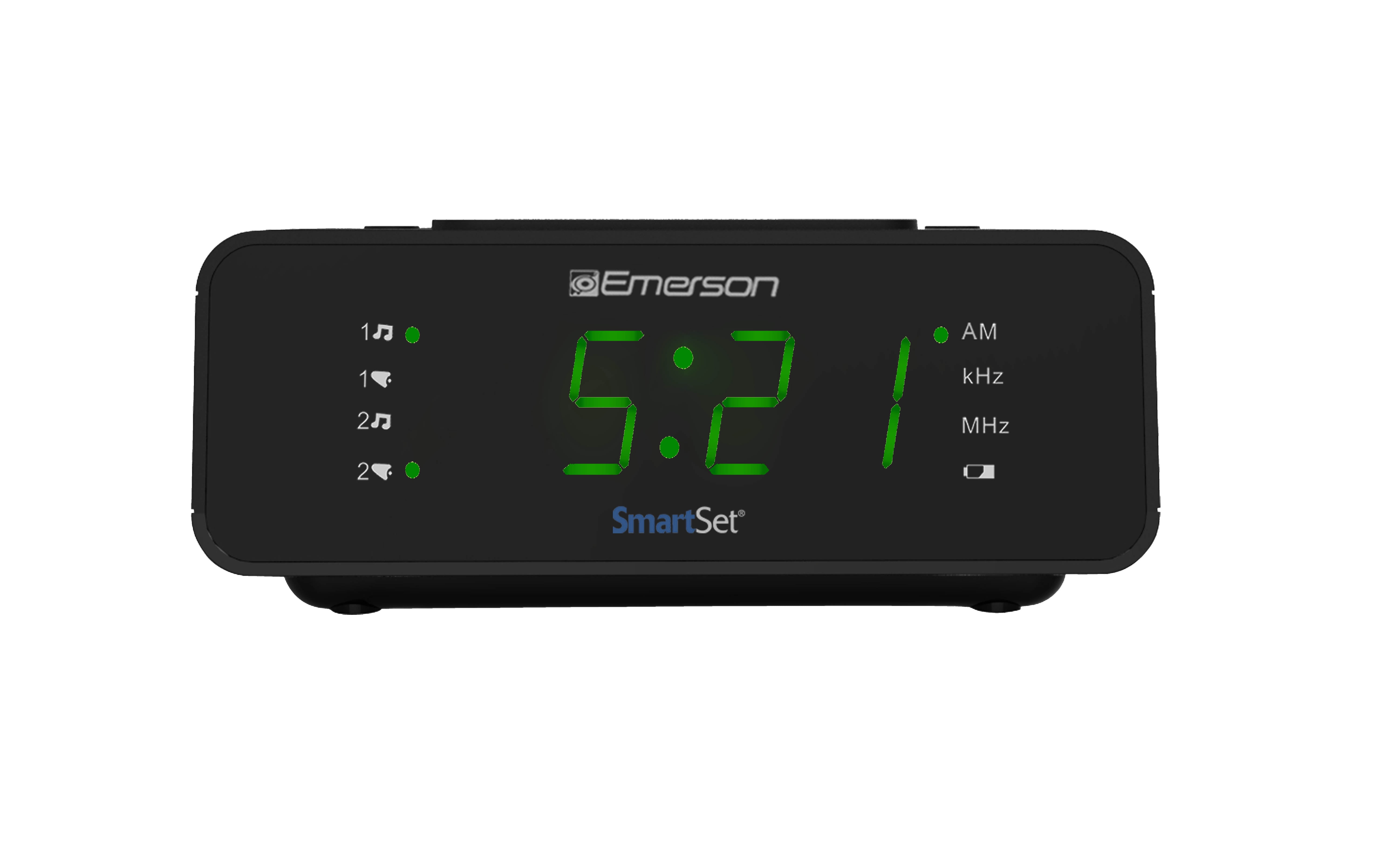 Sleep Timer .9" Dimmer ✅ Emerson SmartSet Alarm Clock Radio with AM/FM Radio 