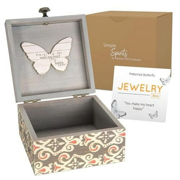 Pavilion Gift Company 41102 Simple Spirits - Patterned Butterfly Someone Special Jewelry Box