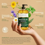 Cosmetasa Sore Muscle Massage Oil with Arnica Extract, Includes Massage Roller Ball, 8.8 fl oz